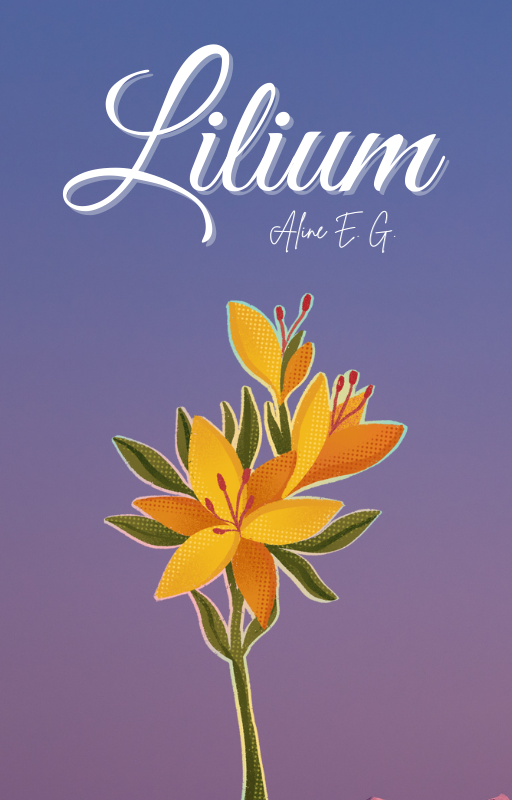 Portada del relato Lilium, con un Lilio naranja en el centro.